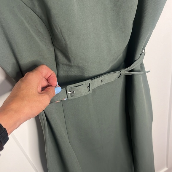 H&M Seafoam green belted shift dress size medium NWT - Picture 4 of 6